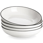 MALACASA 10-inch pasta bowl top view showing ample capacity.