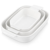 MALACASA 13.8-inch casserole dish shows durable ceramic for oven baking.
