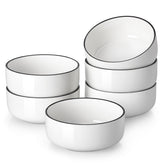MALACASA LUNA 24oz cereal bowls on table, ideal for generous portions