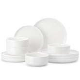 MALACASA LUNA dinner plate 10-25 inch for everyday dining in a modern white finish.