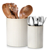Malacasa Lydia ceramic utensil crock large for easy access and storage