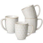MALACASA Lydia mug embossed pattern 1, ideal for daily coffee rituals.