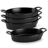 MALACASA small casserole oval 8x5 inch with handles for oven-to-table meals.
