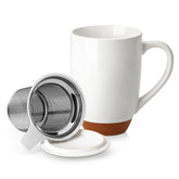 MALACASA tea mug with lid and infuser shows speckled glaze for stylish daily rituals