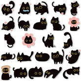 MALLMALL6 cute black cat fridge magnet with flowers decorates your fridge and adds charm.