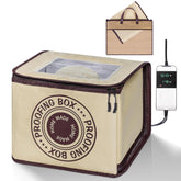 Mallroof Bread Proofing Box folded with carry bag for easy transport.