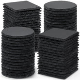 MAPRIAL black slate coaster 4in square engraving-ready surface for customization