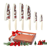 Marco Almond knife set with artistic pattern chef knife for precise, easy slicing.