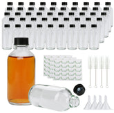 Maredash 4oz glass bottle with clear lid, ideal for on-the-go liquids.