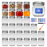 Maredash 8oz mason jars with lids shown for pantry storage and gifting.