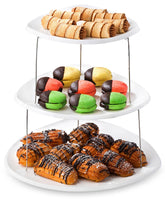 Masirs collapsible 3-tier tray folded design for compact storage and stylish serving.