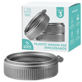 Mason Bottle plastic ring close-up shows reusable, BPA-free design for regular-mouth jars.