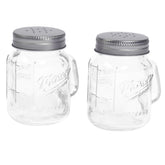 Mason Craft and More mason jar salt pepper shaker front view shows durable glass.