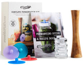 Masontops complete fermentation kit with lids and weights for easy probiotic vegetable fermentation