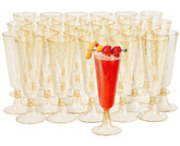 MATANA 50 premium flutes glitter-gold-closeup ideal for festive toasts.