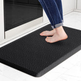 Mattitude kitchen mat anti-fatigue relieves standing fatigue during cooking.