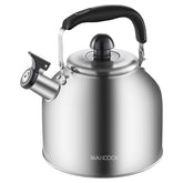 MAXCOOK 4.2 qt kettle with brushed satin finish for fast, stylish boiling.