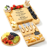 Maxdot Christian engraved charcuterie board on natural bamboo for stylish entertaining