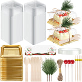 Maxdot Christmas mini dessert box with clear lid showcases treats for gifting
