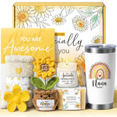 MAYICIVO sunflower crochet plush adds warm decor and positive vibes to Nana's space.