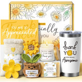 MAYICIVO crochet sunflower; plush desk decor keeps gratitude close.