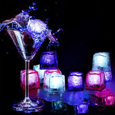 Maylai LED ice cube color changes in glass for vibrant bar ambience