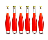 MAYPINK clear glass bottle 12oz with label-ready surface for sauces and oils.