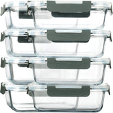 MCIRCO 8-pack 30oz glass meal prep container for organized lunches