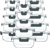 MCIRCO glass storage 50-oz container on kitchen counter for meal prep and leftovers.