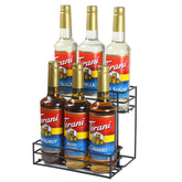 MCSAPIL coffee-syrup-organizer on counter keeps syrups within easy reach.