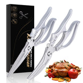 MDHAND kitchen shears heavy-duty blade close‑up for durable poultry cutting
