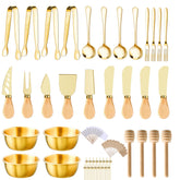 MDSPLPIY 49pcs gold charcuterie set ready for an elegant party spread