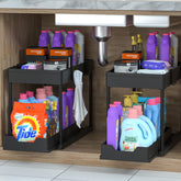 MEAFBIRD under-sink organizer with 2-tier sliding basket for easy access
