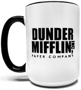 Mean Muggin Dunder Mifflin 15oz mug front view with two sided artwork for daily use
