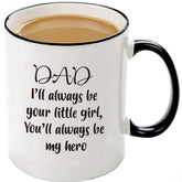 Mecai dad-daughter message mug showing a heartfelt note for daily inspiration
