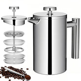 Meelio 600ml French press front view for home or travel brewing