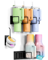 Megapuxin magnetic Stanley cup holder securely attaches to a fridge for stable storage.