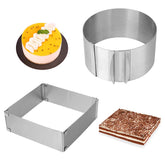 Meichu adjustable cake ring round 6-12 inches ideal for even mousse cakes