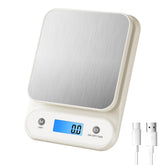 Meilen digital kitchen scale front view, compact countertop companion for precise measurements.