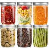 Melcars wide mouth mason jar with lids for airtight storage.