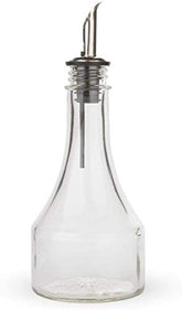 Melostu KegWorks glass syrup bottle with pourer, crystal-clear and ideal for precise syrup dispensing.