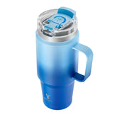Meoky 32oz tumbler with handle in sky color, stylish daily companion