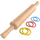 Mepple classic rolling pin with handle for smooth dough handling.