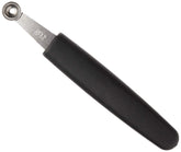 Mercer Culinary melon baller with 3/8-inch scoop and black handle for precise fruit shaping.