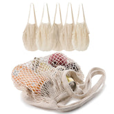 MERCURHOUSE cotton mesh bag pack front view shows a reusable grocery solution.