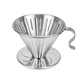 MERMOO YILAN Pour Over Dripper in stainless steel cone for clean, flavorful coffee at home