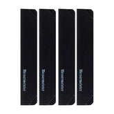 Messermeister steak knife edge guard, black front view protects blades during storage