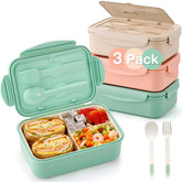 Mfacoy 3-pack bento box interior view with three compartments for balanced meals.