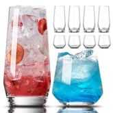 Mfacoy tall 18oz glasses for everyday cocktails and water