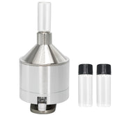 MGOJIJINN grinder in silver, front view for smooth, fresh pepper grinding.